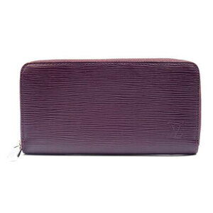 Louis Vuitton Zippy Wallet Epi Cassis Round Silver Long Purple